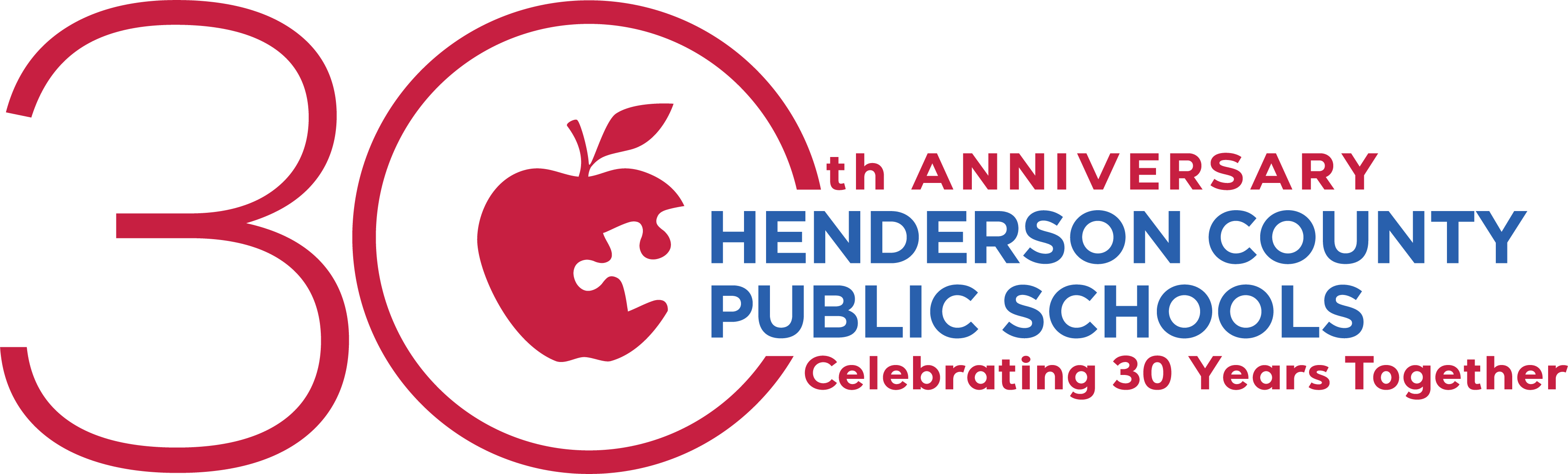 Henderson County Public Schools 30th Anniversary, Celebrating 30 years together.